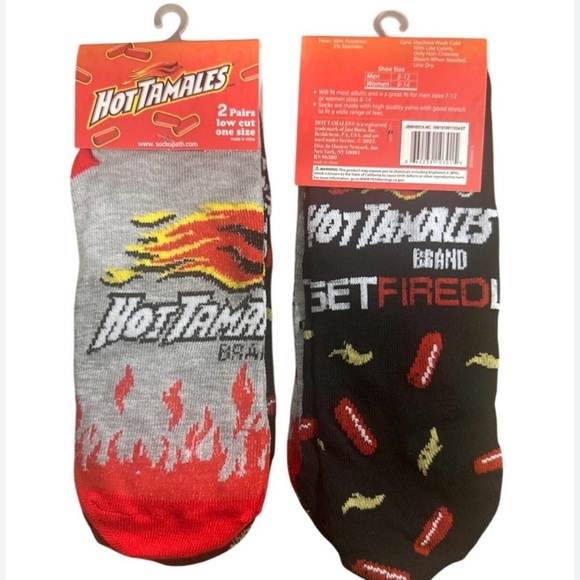 Hot Tamales Other - Hot Tamales Crazy Food Themed Socks Men/Women Cozy Funny Gift for Snack Lover